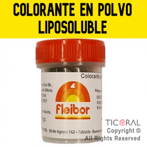 COLORANTE FLEIBOR POLVO LIPOSOLUBLE AMARILLO 5GR x 4